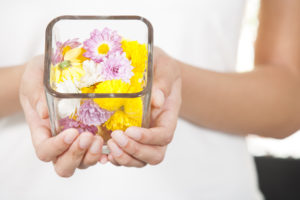 Gather up some flowers to dry and press.