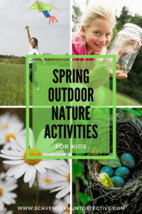Here is a list of activities to keep your kids busy this spring. These outdoor nature activities are sure to inspire learning and fun!